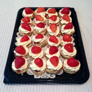 Home Made Mini Strawberry and Cream Scones