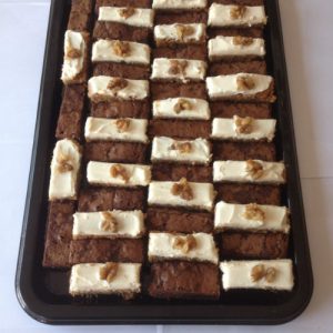 Homemade Mini Cake Slices - Chocolate Brownie and Carrot Cake
